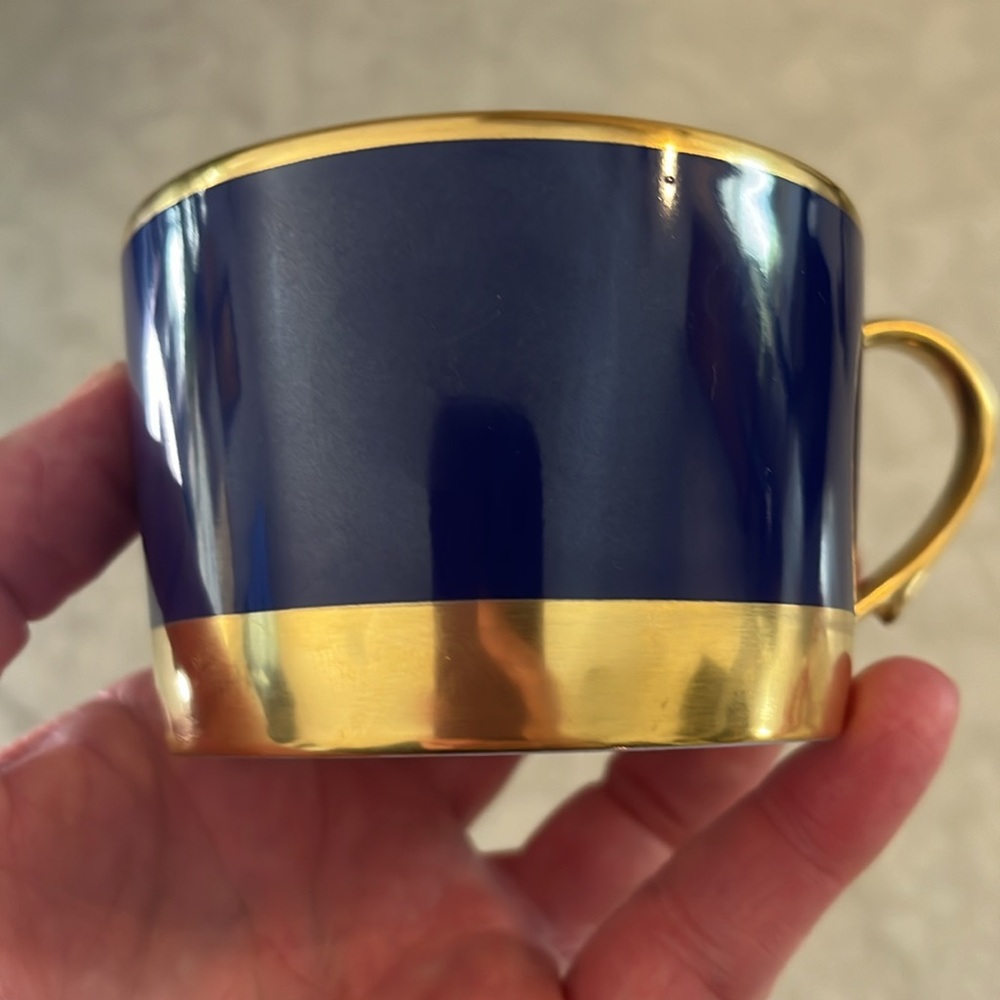 Ralph Lauren Aldon Cup classic navy with gold trim good. Condit… - Picture 4 of 5